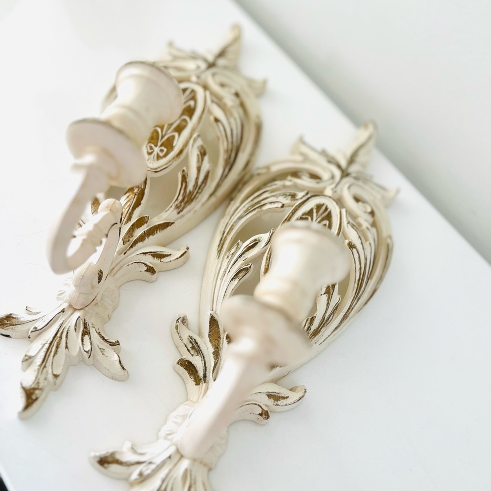Parisian Cream Wall Sconces - Picture 2 of 9